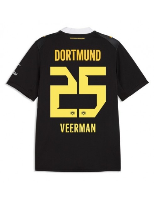 Moški Nogometna dresi replika Borussia Dortmund Joey Veerman #25 Gostujoči 2026-27 Kratek rokav Moški Nogometna dresi replika Borussia Dortmund Joey Veerman #25 Gostujoči 2026-27 Kratek rokav